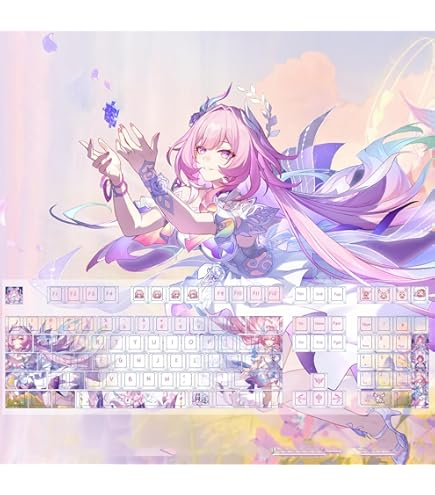 【公式正規品】崩壊：スターレイル　カフカ　108キー（水晶酒紅軸：リニア軸 Amazon | 『崩壊：スターレイル』カフカ メカニカル キーボード 87キー