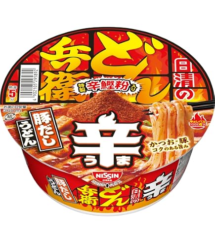 Amazon.co.jp: どん兵衛 博多もつ鍋〆風うどん 95g ×12個 [日清食品