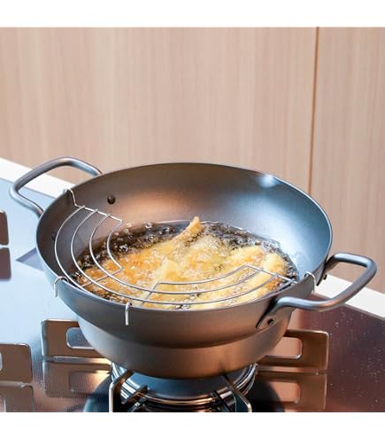 Amazon | 純銅 揚げ鍋 20cm 天ぷら鍋 揚げ物 天麩羅 ガス火専用 | ノー