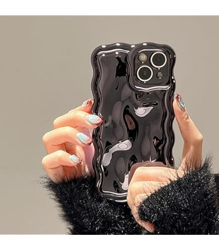 JAND Case for iPhone 12,3D Wave Bubble Shape Ripple Chroe Pattern Soft Non-Yellowing Buper