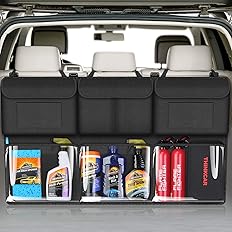 Amazon Smof 車用収納ポケット 大容量 省スペース Suvなどの大中小型車に適用 6つのポケット 車 収納ポケット トランク 車用収納ポケット シートバック 車用収納バッグ カー用品 車内 収納 便利グッズ 収納 車 トランク 収納 車 シートバック 物入れ 収納ボックス 車 車
