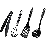 【BLKP】 パール金属 日本製 フライ返し / おたま / トング / 泡だて器 ナイロン キッチン ツール 4点 セット 限定 ブラック BLKP 黒 G-8126
