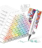 Ohuhu イラストマーカー 筆・太字 48色 パステルカラー 薄色 Amazon | Ohuhu イラストマーカー 48薄色49本 パステル プロ愛用 太細