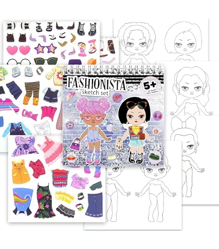 Crayola Creations - Kit Dessin Collection De Mode Glam Avec Pochoirs Et Stickers, Dès 8 Ans - 7
