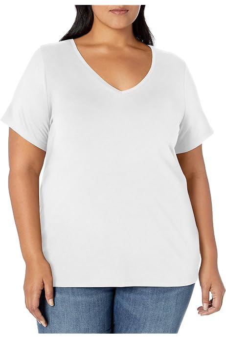 OLRIK Plus Size Tops For Women V Neck 