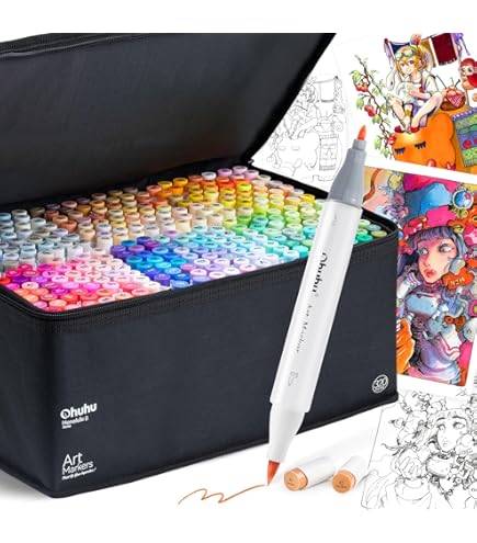いいねで限定セール中】Ohuhu アルコールマーカー 217本216色セット