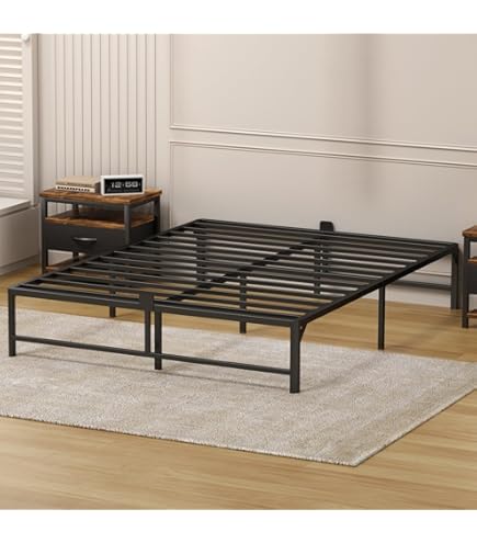 Amazon｜ダブル メタル ベッドフレーム ベッド下収納 通気性 耐久性