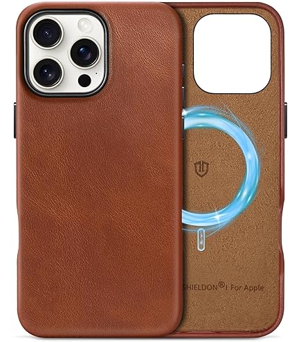 Amazon.co.jp: Kingflag iPhone 16 Pro対応 本革レザーケース MagSafe