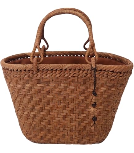 Amazon.co.jp: ARUKAN アルカン 山ぶどうかごバッグ ハンドバッグ 網代