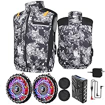 Amazon.co.jp: 50V 空調作業服 ファン ファンバッテリーセット超