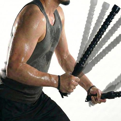 LESIR[レザイア] バトルロープ 2本セット 【短時間で、体が変わる。】 自宅 トレーニング コードレス ロープレス 携帯型 トレーニングロープ 筋トレ