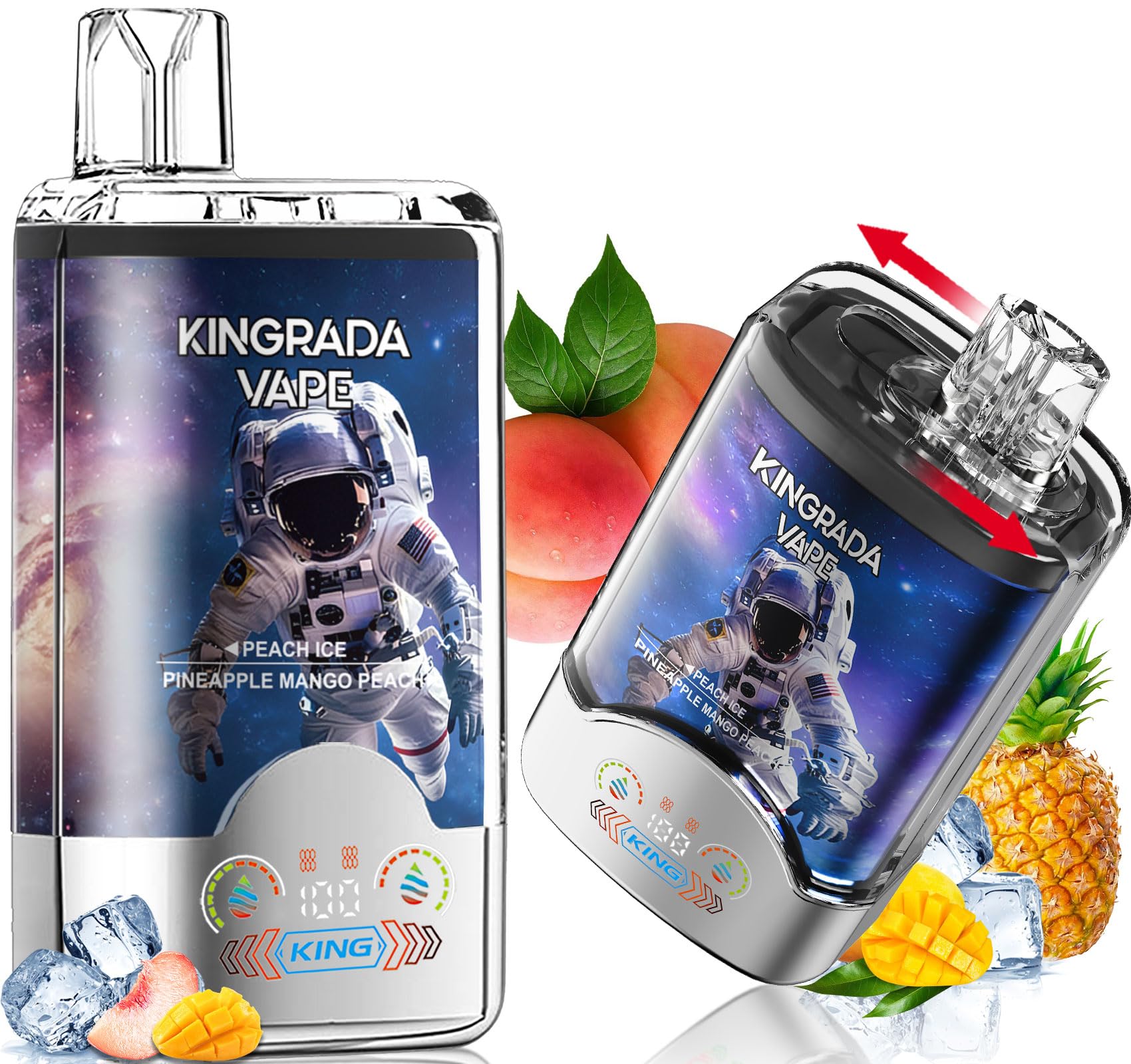 電子タバコ 使い捨て VAPE 【130000回吸引可能 1本でダブルフレーバー】 充電式 ベイプ 2in1 シーシャ ニコチンなし タールなし | LEDディスプレイ搭載 持ち運び 爆煙 大容量 バッテリー 特製スライド式マウスピースでストレス解消