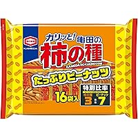 【Amazon.co.jp限定】亀田製菓 亀田の柿の種たっぷりピーナッツ 16袋詰 532g