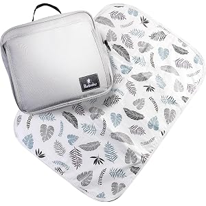 Ponbaby 〔現役ママたちのアイデアから生まれたおむつポーチ〕おむつポーチ オムツポーチ おむつ取り替えマット (グ…
