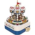 ロボットプラザ(ROBOT PLAZA) 組み立て ブロック おもちゃ オルゴール 子供 男の子 女の子 知育 玩具 メリーゴーランド 誕生日プレゼント (メリーゴーラウンド)
