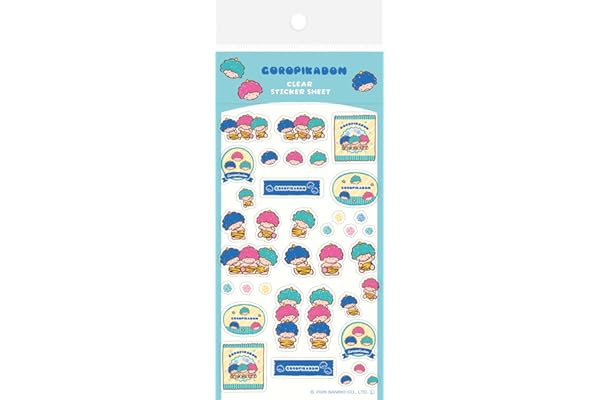 古川紙工 サンリオキャラクターズ シール 透明シールシート おやつパーティー ゴロピカドン QS386