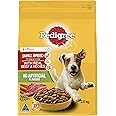 Pedigree Small Breed Beef and Veggies Dry Dog Food 2.5Kg Bag, 4 Pack