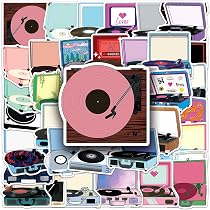 Amazon.co.jp: レコードプレーヤー 音楽 ミュージック かわいい シール