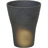 美濃焼 焼酎グラス 業務用 日本製 10×10×12.2㎝・400㏄ 黒伊賀吹焼酎カップ(大) 35210234