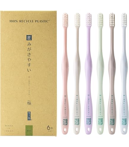 Amazon | 磨きやすい歯ブラシ 極 ふつう 先細毛 6本セット LT-53