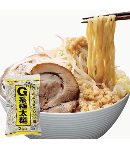 Amazon.co.jp: 【冷凍】超G系 ﾗｰﾒﾝ ｽｰﾌﾟｾｯﾄ 極太麺 × 5袋 +DX背脂