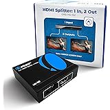 OREI HDMI Splitter 1 in 2 Out 4K - 1x2 HDMI Display/Mirror - Powered Splitter Full HD 1080P, 4K @ 30Hz (One Input to Two Outp