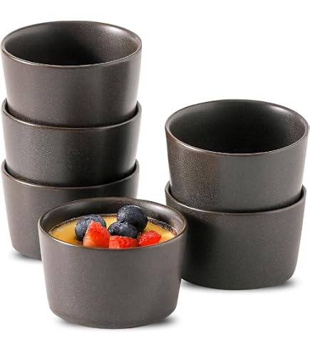 Ceramic Ramekins Set Of 6 - 6oz Oven Safe Dishes For Crème Brûlée & Desserts - View #7