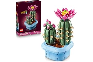 LEGO Botanicals Flowering Cactus 11509 Indoor Plants Decor - Building Set for Kids Aged 9 and Over - Nature Toy Idea for Girls and Boys on Birthdays - Cactus Decor with Plant Pot