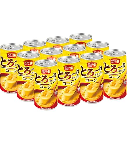 Amazon | 【SUNTORY】ボスデリ とろ～りポタージュ コーン185g、6缶