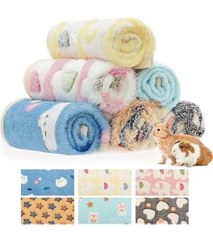 Amazon.co.jp: Tierecare 6枚 モルモットタオル 小動物 フリース寝具