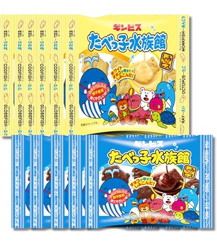 Amazon.co.jp: ギンビス たべっ子 水族館 4P 120g PSJBOX 個包装