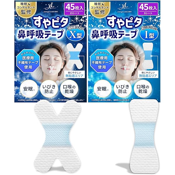 Amazon | ナイトミン 鼻呼吸テープ 肌にやさしいタイプ 21枚×4個