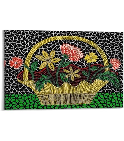 Amazon.co.jp: 草間弥生 ウォールアート プリント 6枚セット 抽象 草間