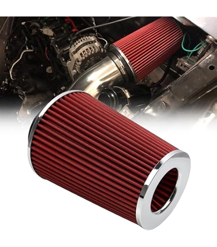 AIRAID 701-470 Universal Clamp-On Air Filter - Round Tapered, 4" Flange ID, 9" Height, Washable Performance Filter - View #2