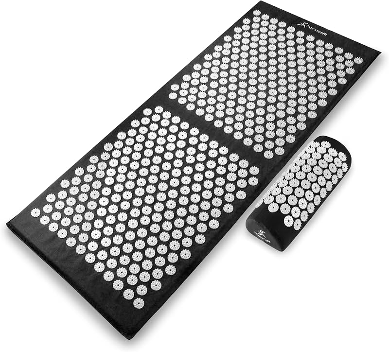 Prosource Fit (プロソースフィット) シャクティ スパイクマット&ピロー セット プレッシャーマット EVAフォーム 突起付き 67x42cm ヨガ ピラティス フィットネス コットン&エコフォーム エクササイズ!
