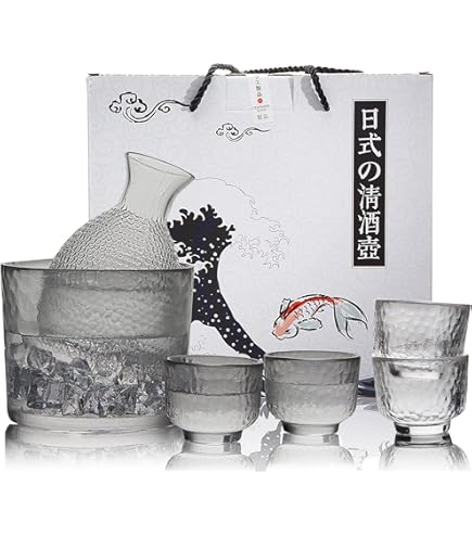 Amazon.co.jp: カガミクリスタル(Kagami) 酒器揃 青 江戸切子 七宝に星 