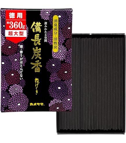 Amazon.co.jp: カメヤマ 花げしき 備長炭 徳用大型 約240g 約430本 お