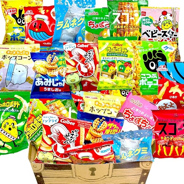 Amazon.co.jp: 4連お菓子 20種 計80個 (4連お菓子 20種 80袋)メーカー