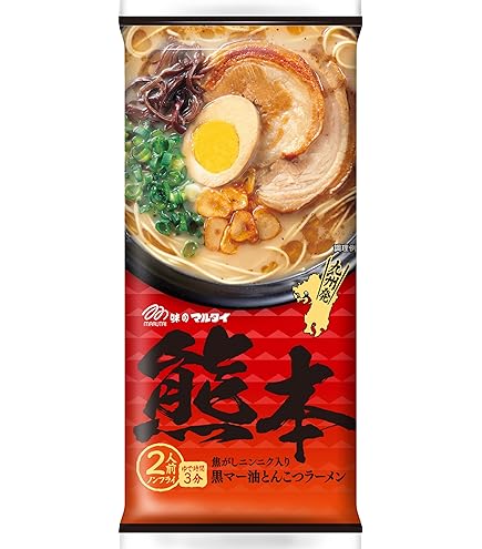 Amazon.co.jp: マルタイ 熊本黒マー油とんこつラーメン 186g×15袋