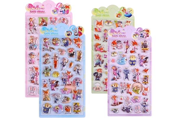 【4枚セット】ぷくぷくシール 3Dシール ぷっくり 立体ステッカー 女の子 かわいい エポキシ樹脂 萌え系 貼り直し可能 手帳・ノート・封筒に装飾