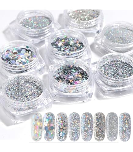 Amazon.co.jp: ボディジュエリー グリッター ミニサイズ5ml 6色入