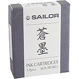 セーラー万年筆 万年筆 顔料カートリッジインク 蒼墨 12本入 13-0604-144