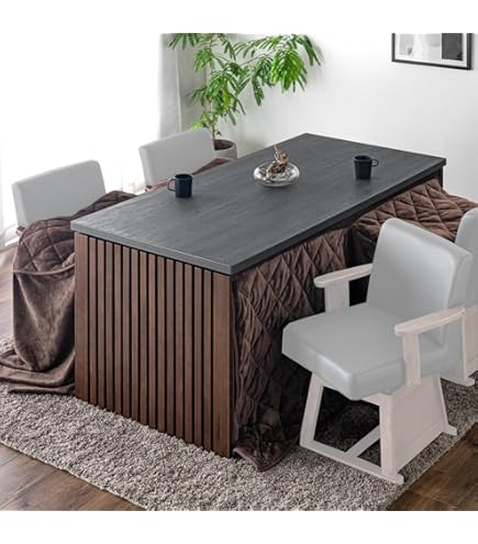 ダイニングこたつ135×85cm 掛布団セット　ブラウン　ダイニングコタツセット ダイニングこたつ 6点セット 135×85 ハイタイプ ダイニングこたつ