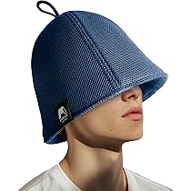 Amazon | [ZENとSauna] サウナハット 髪の傷み防止 深くかぶれる