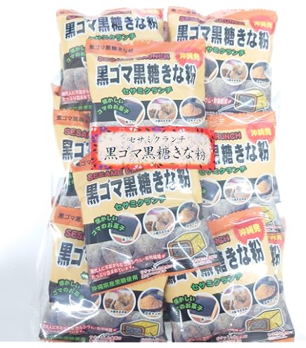 Amazon.co.jp: 沖縄パイオニアフーズ 黒ゴマ黒糖きな粉セサミクランチ