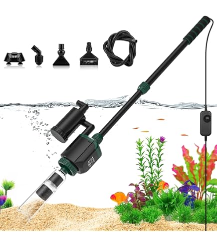 Electric Fish Tank Pump Electric Aquarium Gravel Cleaner Battery