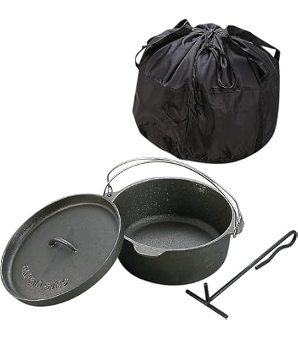 ユニフレーム　ハーフダッチオーブン本体　専用バッグ 　専用の敷物 ユニフレーム ハーフダッチオーブン本体 専用バッグ 専用の敷物