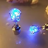 LED光るピアス　ブルー