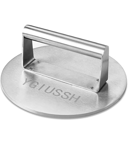 HULISEN Cheese Melting Dome & Smashed Burger Press, 6.2" Grill Press With 9" Basting Cover, Stainless Steel Burger Smasher, Griddle Accessories Kit For Flat Top Grill Cooking Indoor/Outdoor In Dubai - UAE - View #7