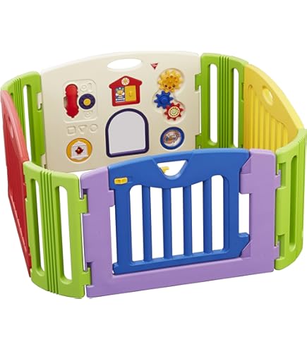 Amazon.co.jp: たためる木製サークル フレックス DX 扉付き6枚パネル